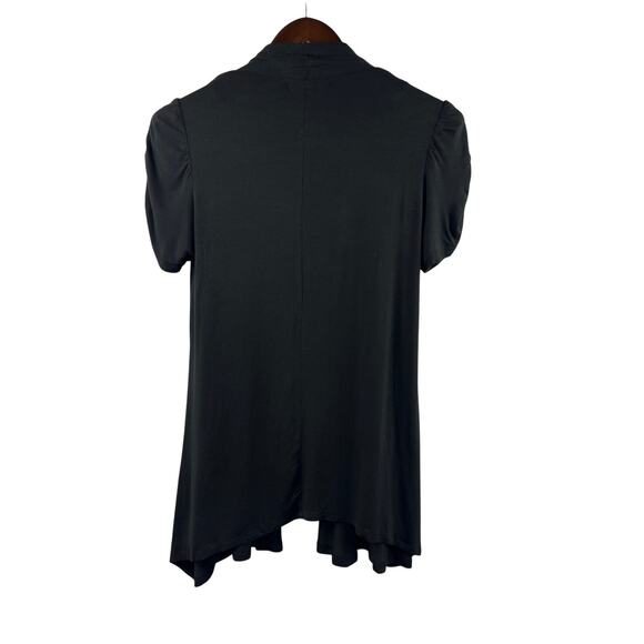 Women’s Always Indigo Medium Black Short Puff Sleeved Sweater - Picture 3 of 5